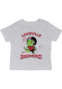 Vive La Fete Louisville Cardinals Infant Dino-Riffic Short Sleeve T-Shirt Grey