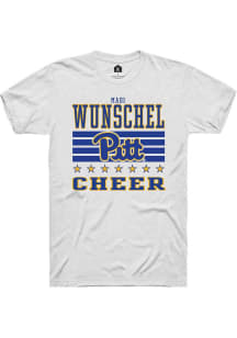 Madi Wunschel Rally Mens White Pitt Panthers NIL Striped Player T Shirt