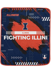 Orange Illinois Fighting Illini Game tech 60 x 72 Fleece Blanket