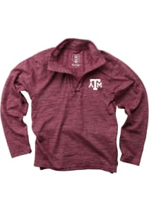 Texas A&amp;M Aggies Youth Maroon Cloudy Yarn Long Sleeve Quarter Zip Shirt
