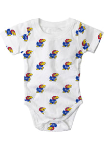 Wes and Willy Kansas Jayhawks Baby Blue All Over Print Short Sleeve One Piece