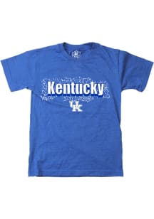 Kentucky Wildcats Boys Blue Blended Short Sleeve Fashion Tee