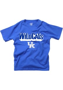 Kentucky Wildcats Boys Blue 70s Retro Short Sleeve T-Shirt
