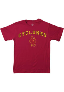 Iowa State Cyclones Boys Cardinal Vintage Arch Mascot Short Sleeve T-Shirt
