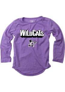 K-State Wildcats Girls Purple Hi-Lo Long Sleeve T-shirt