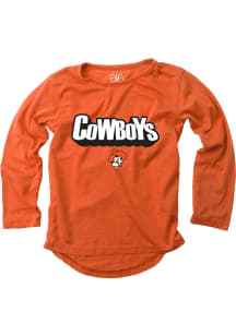 Oklahoma State Cowboys Girls Orange Hi-Lo Long Sleeve T-shirt