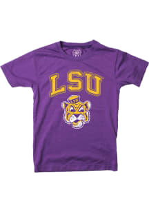 LSU Tigers Boys Purple Vintage Arch Mascot Short Sleeve T-Shirt
