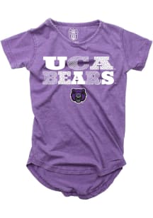 Central Arkansas Bears Girls Purple Multi Font Short Sleeve Fashion T-Shirt