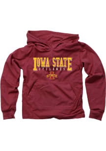 Iowa State Cyclones Boys Cardinal Name Drop Long Sleeve Hooded Sweatshirt