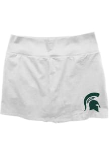 Womens Michigan State Spartans White Wes and Willy Pleated Style Skirt