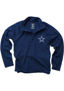 Wes and Willy Dallas Cowboys Toddler Navy Blue Primary Logo Cloudy Yarn Long Sleeve Qtr Zip