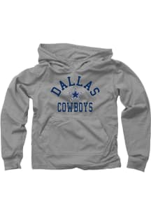 Wes and Willy Dallas Cowboys Youth Grey Arched #1 Long Sleeve Hoodie