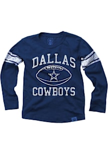 Wes and Willy Dallas Cowboys Toddler Navy Blue #1 Football Long Sleeve T-Shirt