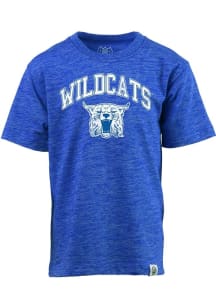 Wes and Willy Kentucky Wildcats Youth Blue Cloudy Yarn Vintage Arch Short Sleeve Fashion T-Shirt