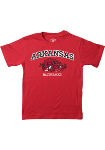 Arkansas Razorbacks Boys Cardinal ss Jersey Tee Short Sleeve T-Shirt