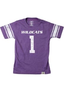 Toddler K-State Wildcats Purple Wes and Willy Football Jersey Short Sleeve T-Shirt