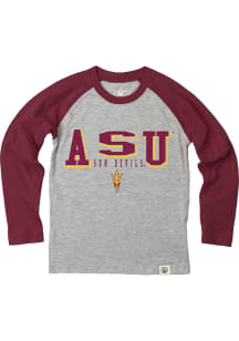 Arizona State Sun Devils Youth Maroon Name Drop Long Sleeve Fashion T-Shirt