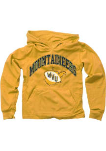 Wes and Willy West Virginia Mountaineers Boys Blue Jersey Long Sleeve Hooded Sweatshirt