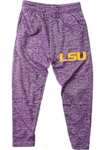 Wes and Willy LSU Tigers Youth Purple Cloudy Yarn Track Pants
