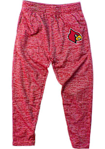 Wes and Willy Louisville Cardinals Youth Red Cloudy Yarn Track Pants