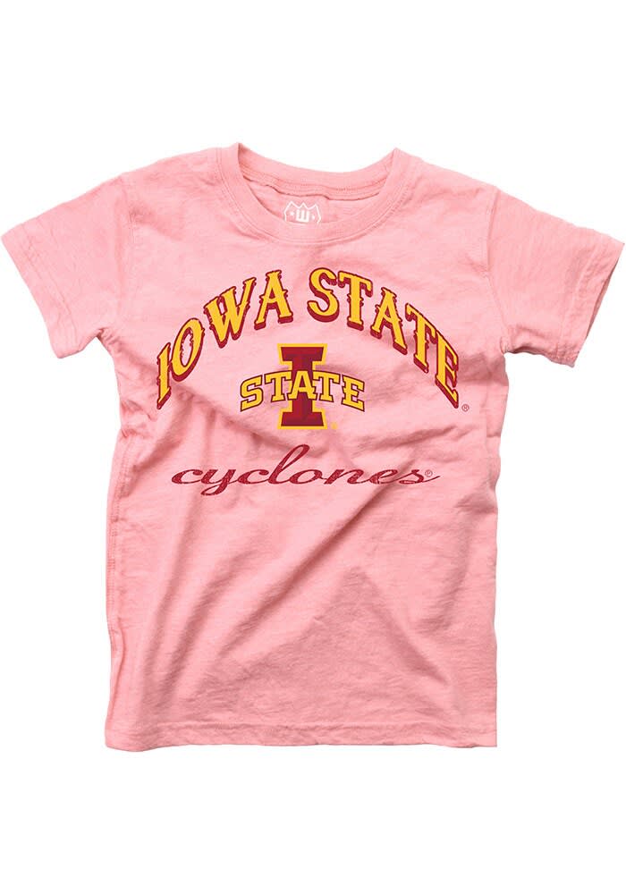 Wes and Willy Iowa State Cyclones Girls Pink Blend Short Sleeve T-Shirt