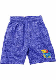 Wes and Willy Kansas Jayhawks Youth Blue Cloudy Yarn Shorts