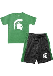 Boys Michigan State Spartans Green Wes and Willy Cloudy Yarn Shorts