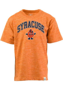 Wes and Willy Syracuse Orange Youth Orange Cloudy Yarn Short Sleeve Fashion T-Shirt