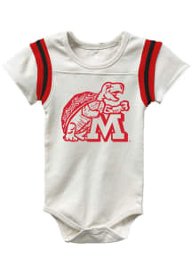 Baby Maryland Terrapins Red Wes and Willy Vault Raglan Short Sleeve One Piece