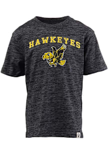 Toddler Iowa Hawkeyes Black Wes and Willy Cloudy Yarn Vintage Arch Short Sleeve T-Shirt