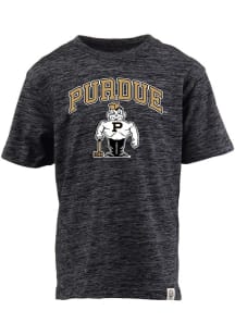 Toddler Purdue Boilermakers Black Wes and Willy Cloudy Yarn Vintage Arch Short Sleeve T-Shirt