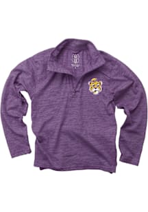 Wes and Willy LSU Tigers Toddler Purple Cloudy Yarn Long Sleeve Qtr Zip