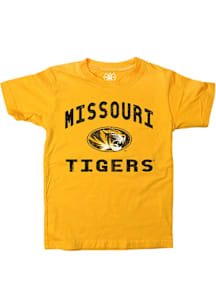 Wes and Willy Missouri Tigers Boys Gold Jersey No 1 Short Sleeve T-Shirt