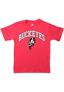 Wes and Willy Ohio State Buckeyes Toddler Red Jersey Vintage Arch Mascot Short Sleeve T-Shirt