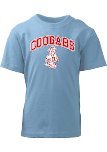 Wes and Willy Houston Cougars Boys Houston Blue Vintage Arch Short Sleeve T-Shirt