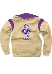 Youth K-State Wildcats Tan Wes and Willy Vault Raglan Long Sleeve Hooded Sweatshirt