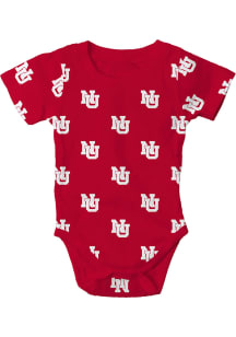 Nebraska Cornhuskers Baby Red All Over Print Vault Short Sleeve One Piece