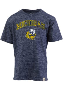 Wes and Willy Michigan Wolverines Toddler Navy Blue Vintage Arch Mascot Short Sleeve T-Shirt