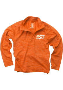 Oklahoma State Cowboys Youth Orange Cloudy Yarn Primary Long Sleeve Quarter Zip Shirt