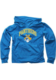 Boys Pitt Panthers Blue Wes and Willy Vintage Arch Mascot Long Sleeve Hooded Sweatshirt