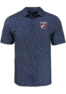 Cutter and Buck FC Dallas Navy Blue Shadow Check Big and Tall Polo