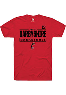 Grant Darbyshire Cincinnati Bearcats Red NIL Stacked Box Short Sleeve Player T Shirt