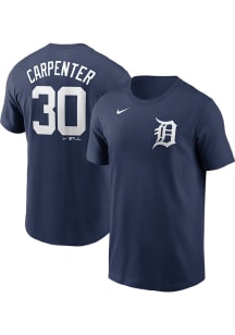 Kerry Carpenter Detroit Tigers Navy Blue Home Short Sleeve Player T Shirt