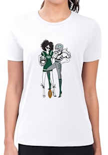 4Her New York Jets Womens White Football Girls Short Sleeve T-Shirt
