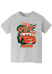 Vive La Fete Miami Hurricanes Youth Grey Full Speed Short Sleeve T-Shirt