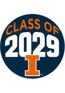 Orange Illinois Fighting Illini 3&quot; Class of 2029 Button