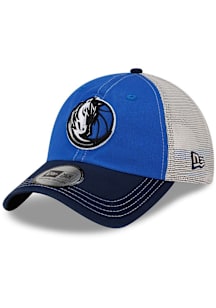 New Era Dallas Mavericks Casual Classic Trucker Adjustable Hat - Blue