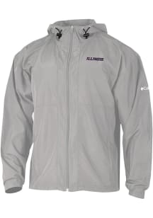 Columbia Illinois Fighting Illini Mens Grey Prodigy Light Weight Jacket