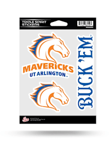 UTA Mavericks Triple Spirit Auto Decal - Orange