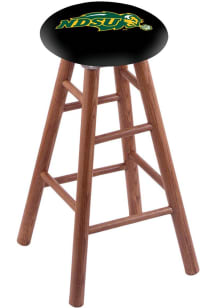 North Dakota State Bison Round Cushion Oak Pub Stool - Brown